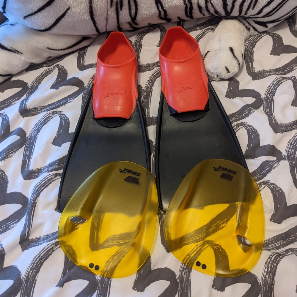 Swimming flippers and hand paddles
